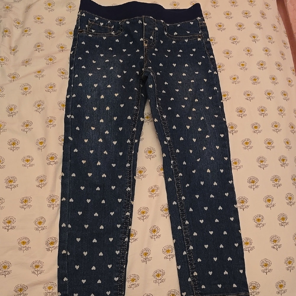Cat & Jack Blue and White Jeggings with Polka Dot Pattern